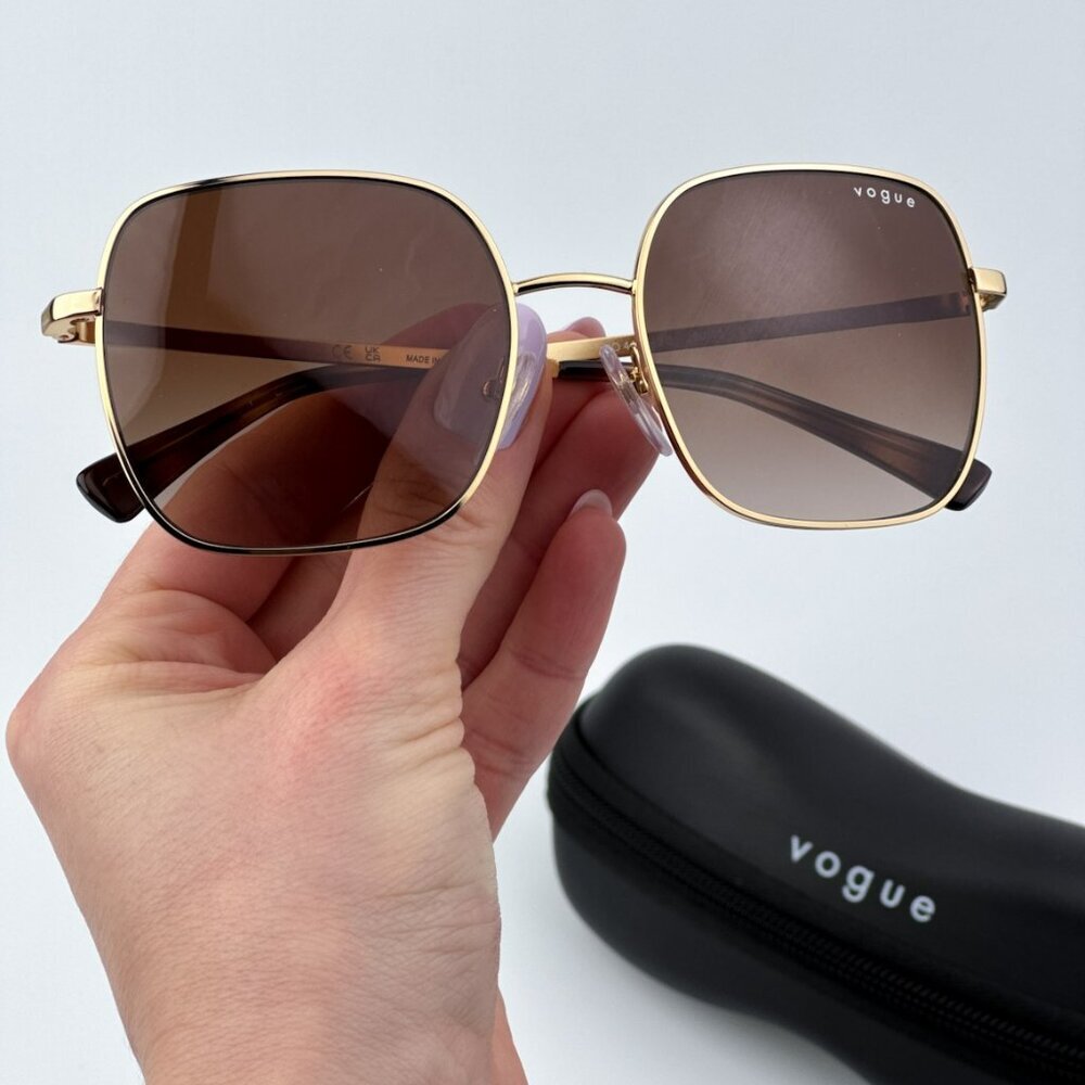 Vogue Women BRAND NEW Sunglasses Gold Brown Gradient Square VO4175SB 280/1353